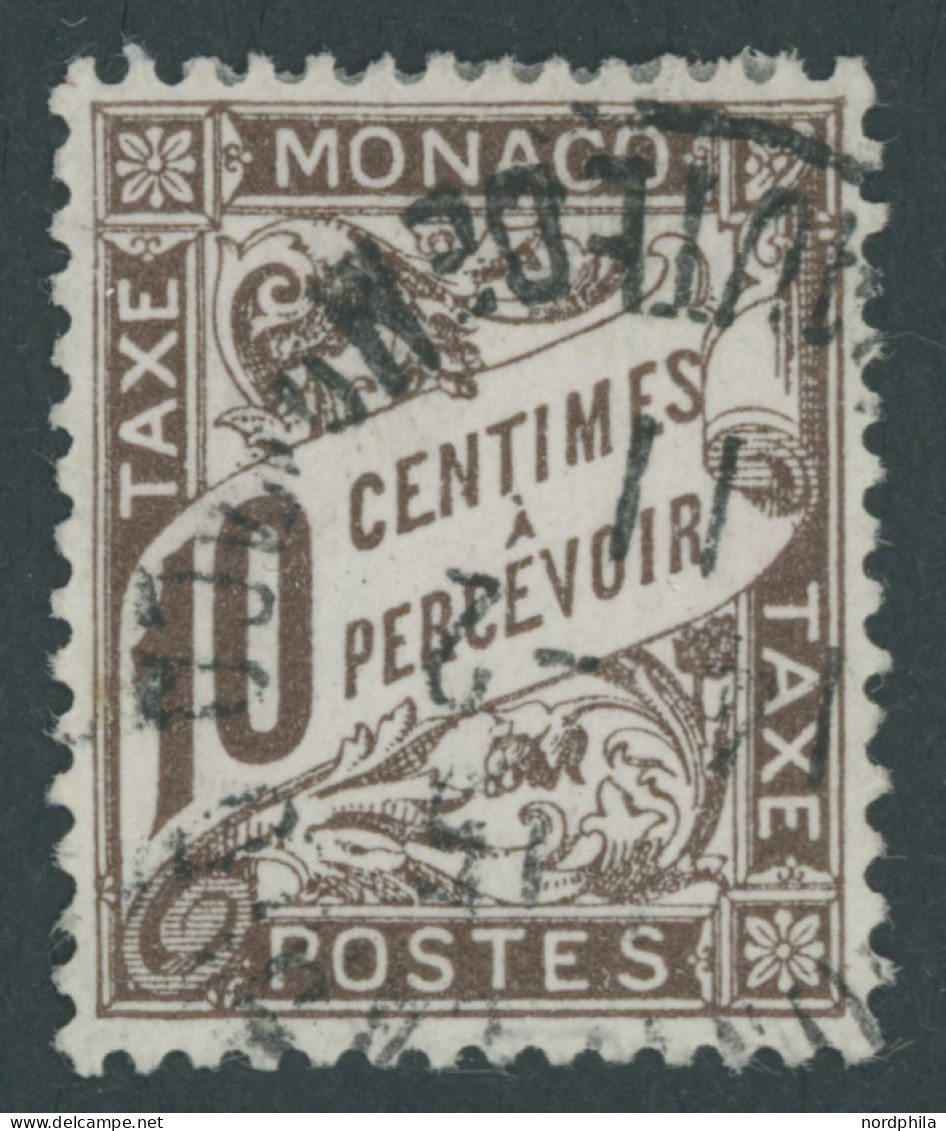 PORTOMARKEN P 7 O, 1909, 10 C. Dunkelbraun, Pracht, Mi. 130.- - Postage Due