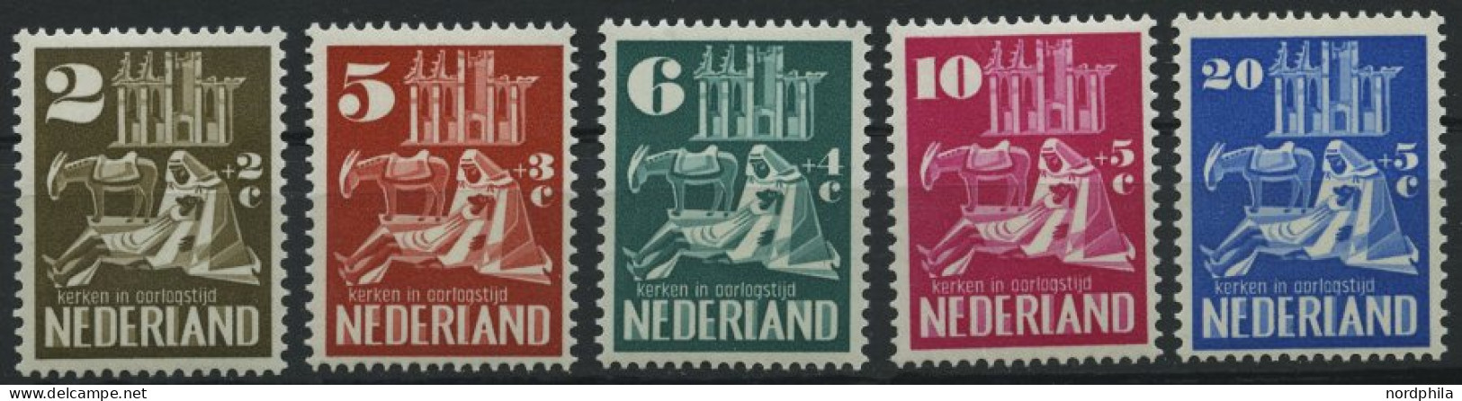 NIEDERLANDE 558-62 , 1950, Wiederaufbau, Prachtsatz, Mi. 90.- - Ungebraucht