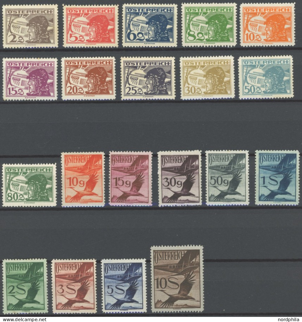 ÖSTERREICH 1918-1938 468-87 , 1925, Flugpost, Falzreste, Prachtsatz - Other & Unclassified