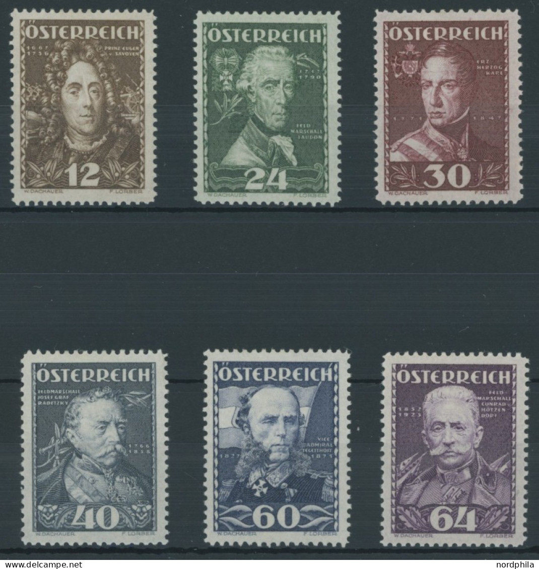 ÖSTERREICH 1918-1938 617-22 , , 1935, Herrführer, 30 G. Falzrest, Sonst Postfrischer Prachtsatz - Sonstige & Ohne Zuordnung