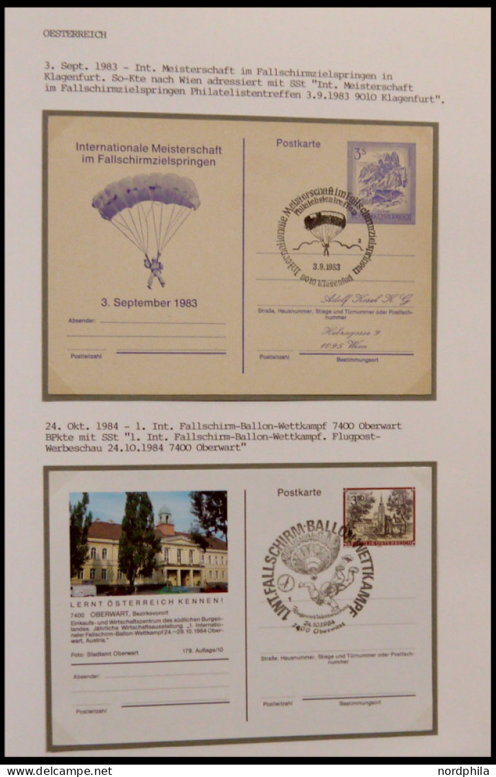 SONDERFLÜGE 1950-98, Sammlung mit 76 Belegen Segelflug und verwandte Sportarten, mit ausländischen Zuleitungen aus 9 Län