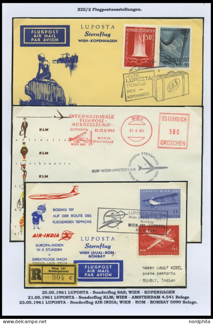 SONDERFLÜGE 1959-87, LUPOSTA, 24 Verschiedene Luftpost-Sonderbelege, Pracht - Other & Unclassified