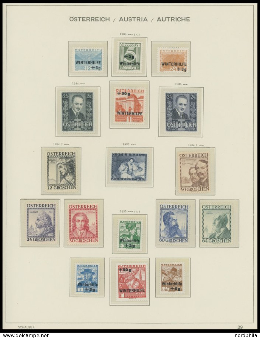 SAMMLUNGEN , , fast nur ungebrauchte Sammlung Österreich von 1916-1937 mit vielen guten mittleren Ausgaben, einiges dopp