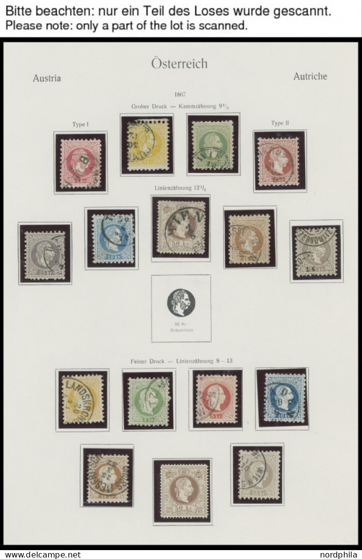 SAMMLUNGEN ,o, , 1867-1937, Restsammlung Österreich Mit Noch Vielen Guten Mittleren Werten, Meist Prachterhaltung - Collections