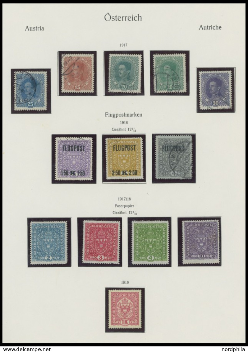 SAMMLUNGEN ,o, , 1867-1937, Restsammlung Österreich mit noch vielen guten mittleren Werten, meist Prachterhaltung