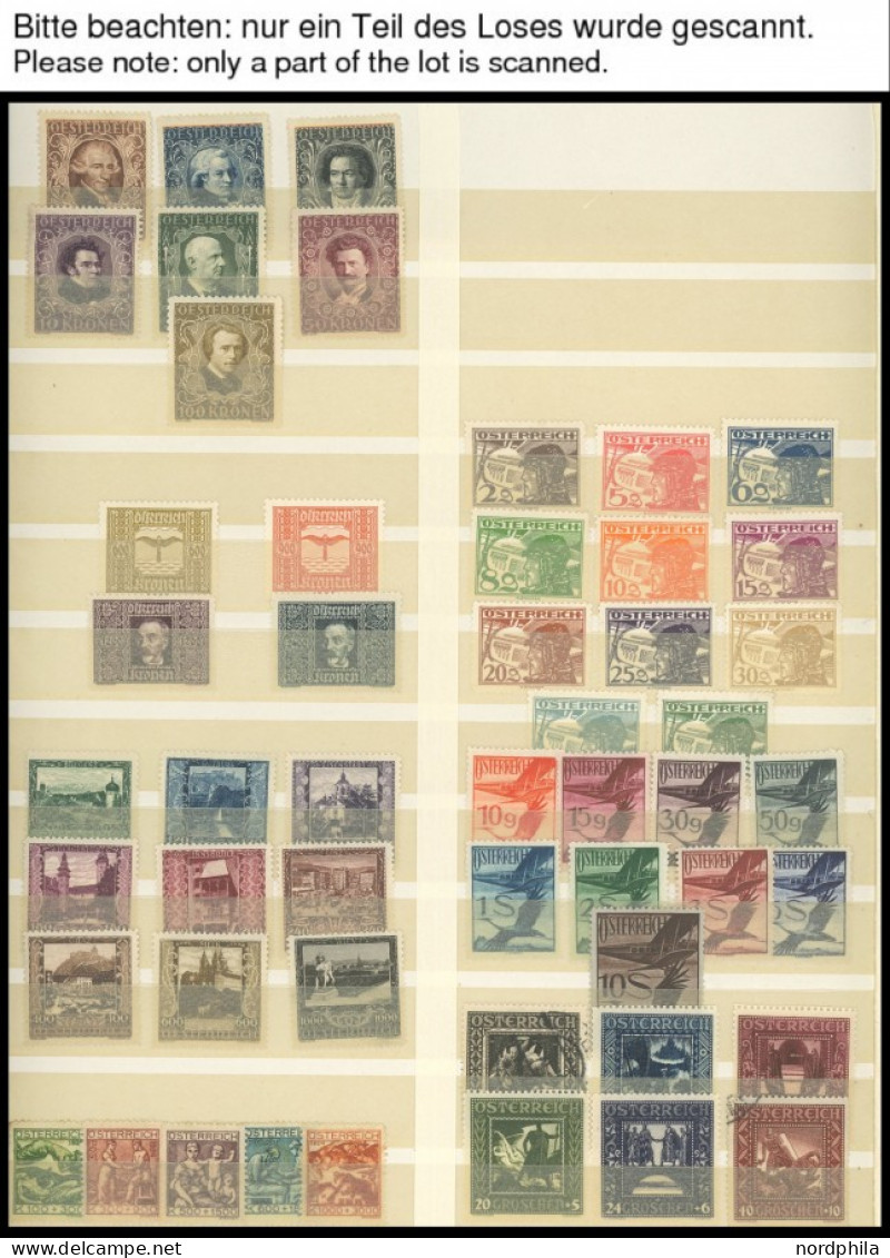 SAMMLUNGEN ,o, , Sammlung Österreich Bis 1968 Im Einsteckbuch, Der Hauptwert Liegt In Den Ausgaben Ab 1920, Dabei Viele  - Collections