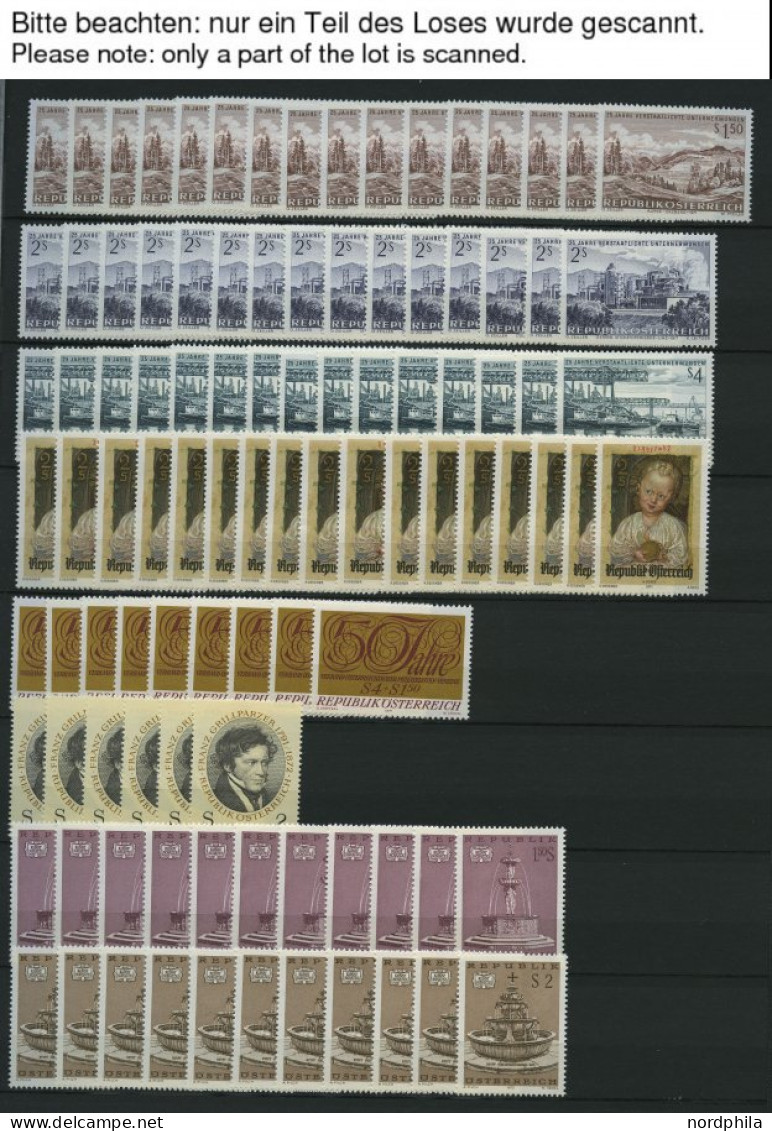 SAMMLUNGEN , Kleines Postfrisches Dublettenlot Von 1967-81, Bis Auf Blocks Und Einige Kleine Werte Komplett, Meist 10-12 - Verzamelingen