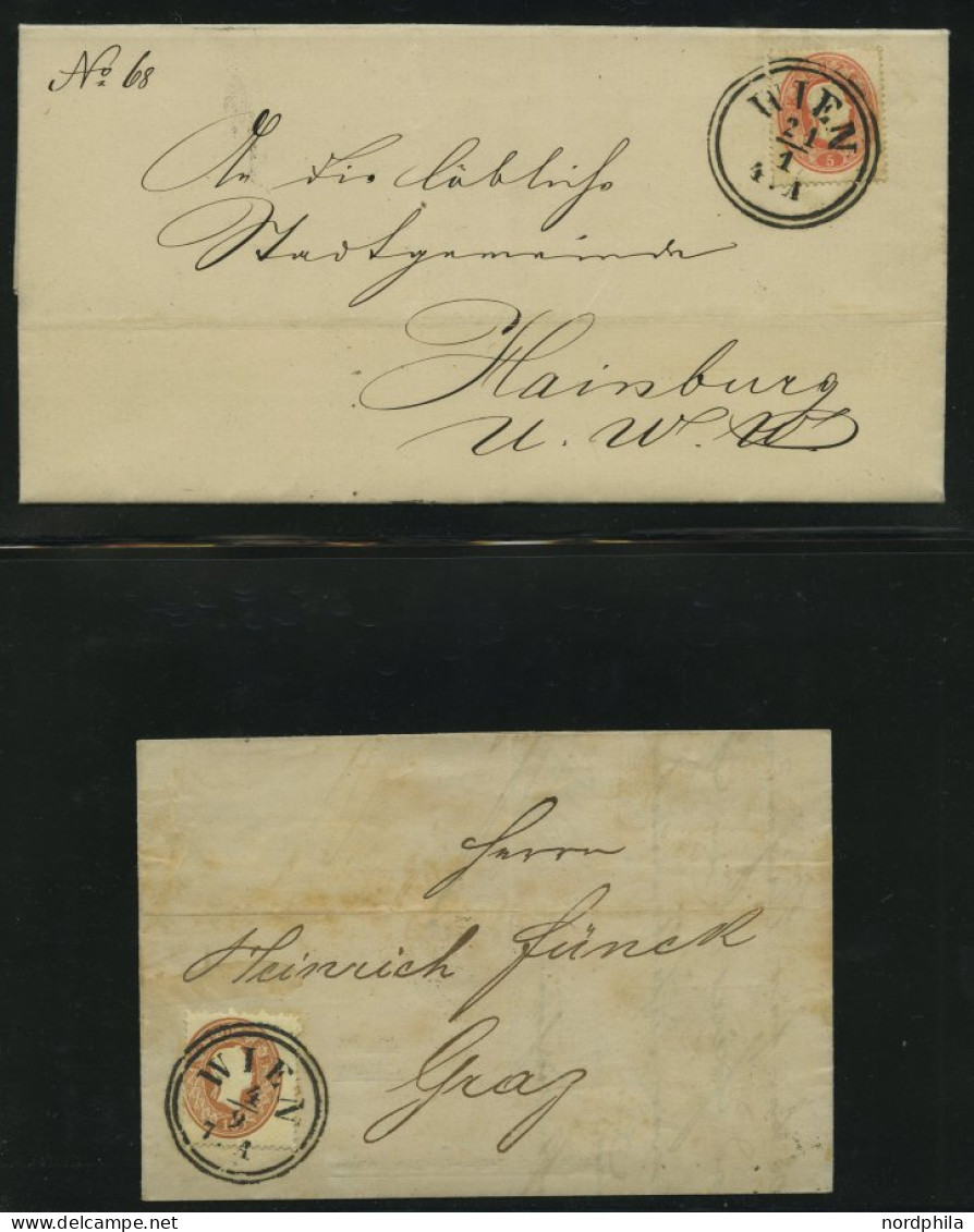 LOTS 19-22 BRIEF, 1860, 11 Briefe Franz Joseph, Meist Pracht - Verzamelingen