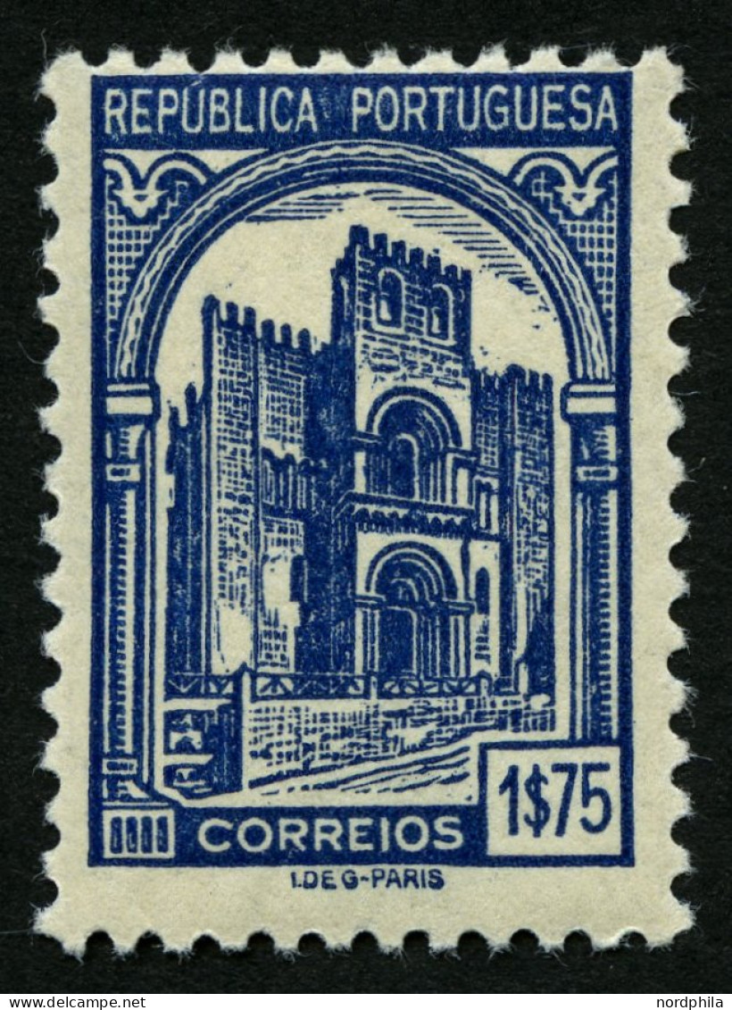 PORTUGAL 589 , 1935, 1.75 E. Kathedrale, Falzrest, Pracht - Oblitérés