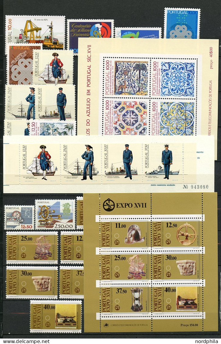 SAMMLUNGEN, LOTS 1552-1644 , Portugal 19782/84, Mi.Nr. 1552-1644, 1982, 1983 Und 1984 Komplett Postfrisch Mit Dem Kleinb - Collections