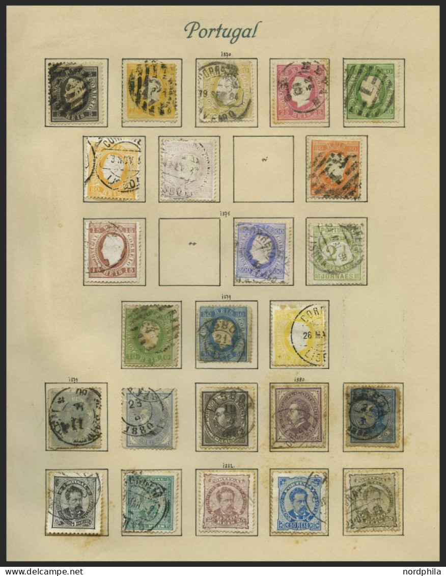 SAMMLUNGEN, LOTS O, , 1853-1943, Alte Sammlung Portugal Mit Einigen Mittleren Ausgaben, U.a. Mi.Nr. 427 Etc., Erhaltung  - Lotes & Colecciones