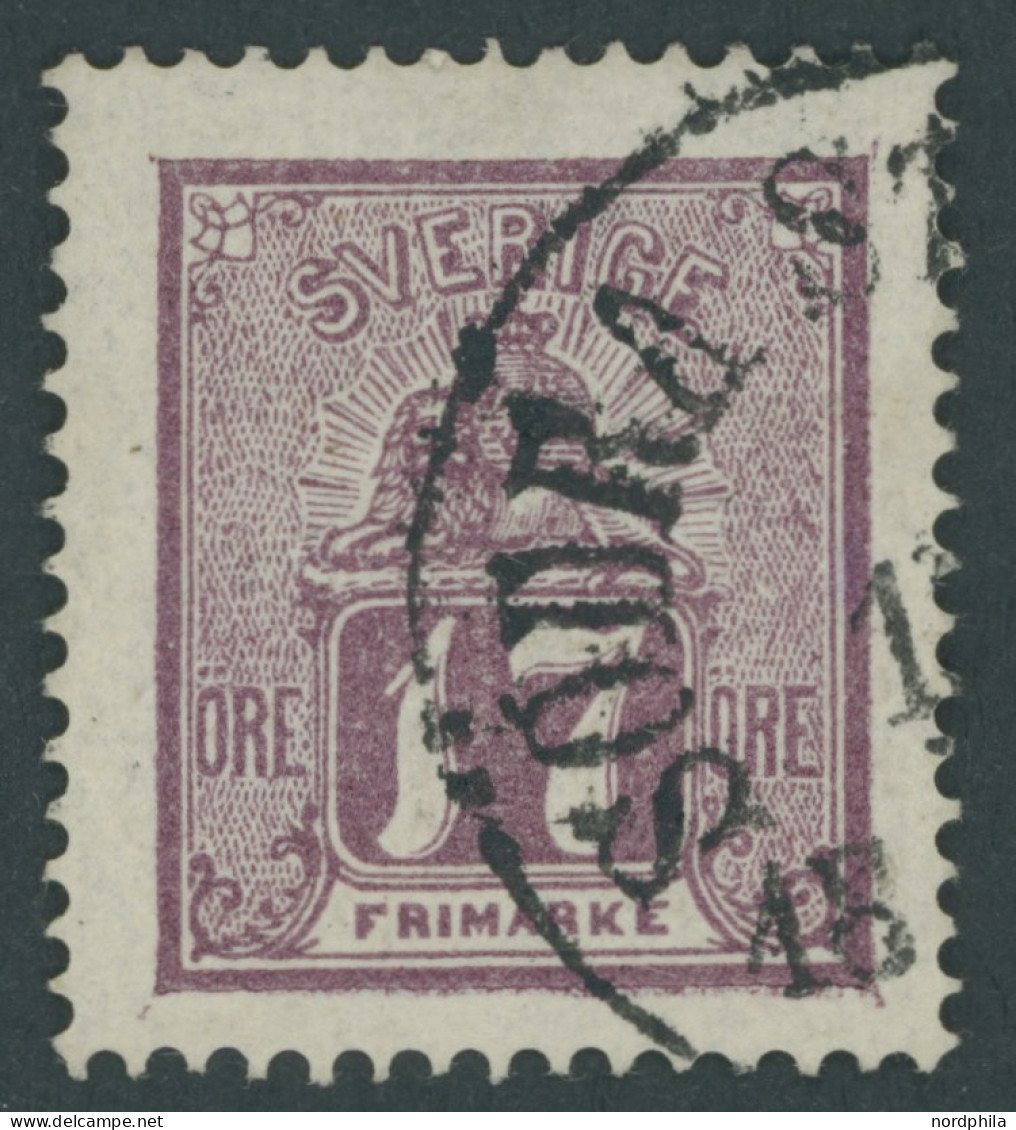 SCHWEDEN 15a O, 1866, 17 Ö. Rotlila, Pracht, Mi. 140.- - Other & Unclassified