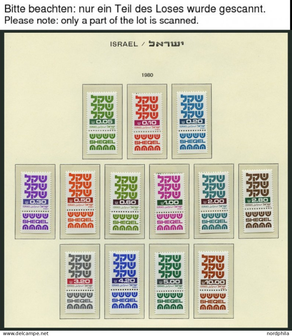 ISRAEL - SAMMLUNGEN, LOTS , 1980-85, Komplette Teilsammlung Auf Schaubek-Falzlosseiten, Pracht, Mi. 303.- - Verzamelingen & Reeksen