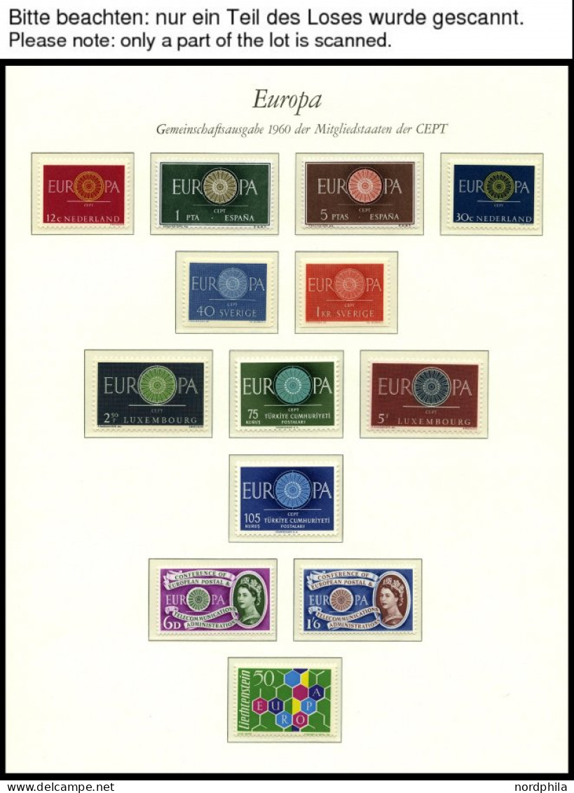 EUROPA UNION , 1958-60, Stilisierte Taube, Geschlossene Kette Und Wagenrad, 3 Komplette Jahrgänge, Pracht, Mi. 218.70 - Colecciones