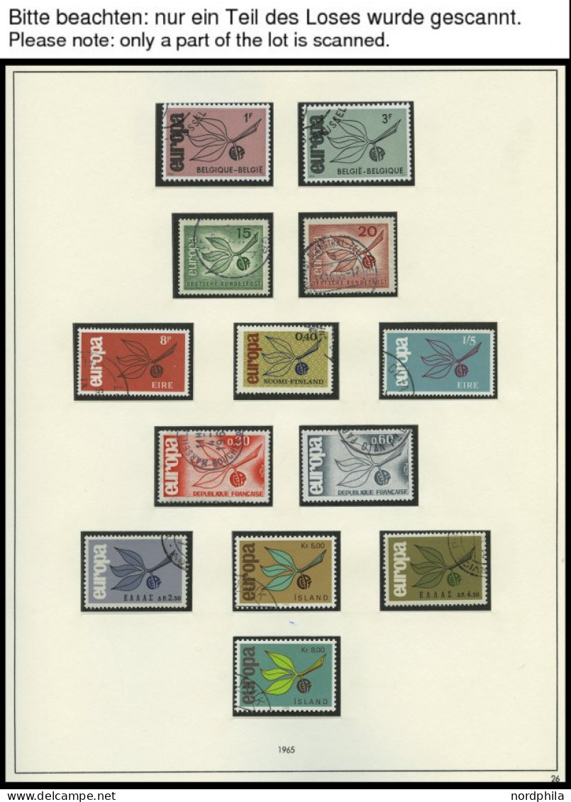 EUROPA UNION O, 1965-67, Zwerg Mit Frucht, Stilisiertes Boot Und Zahnräder, 3 Komplette Jahrgänge, Pracht, Mi. 117.60 - Verzamelingen