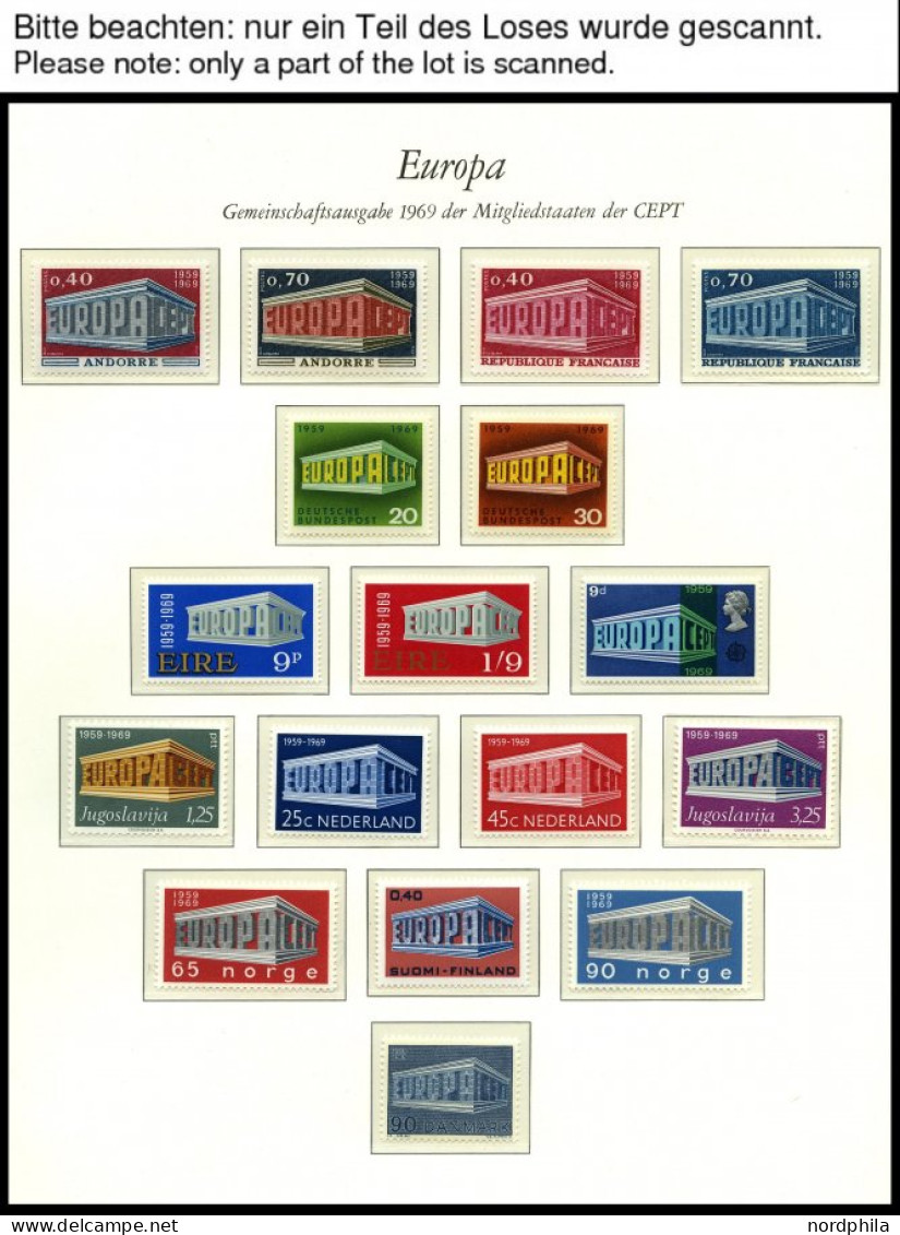 EUROPA UNION , 1969-71, Stilisierter Tempel, Flechtwerk Und Waagerechte Kette, 3 Komplette Jahrgänge, Pracht, Mi. 272.90 - Verzamelingen