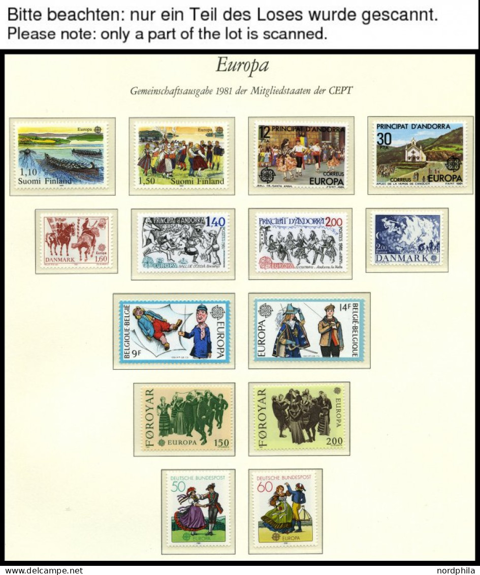 EUROPA UNION , 1981, Folklore, Kompletter Jahrgang, Pracht, Mi. 102.60 - Collections