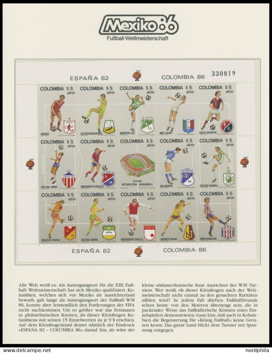 SPORT ,Brief , Fußball-Weltmeisterschaft Mexiko 86 In 3 Borek Spezialalben Mit Blocks, Kleinbogen, Ganzsachenkarten Etc. - Other & Unclassified