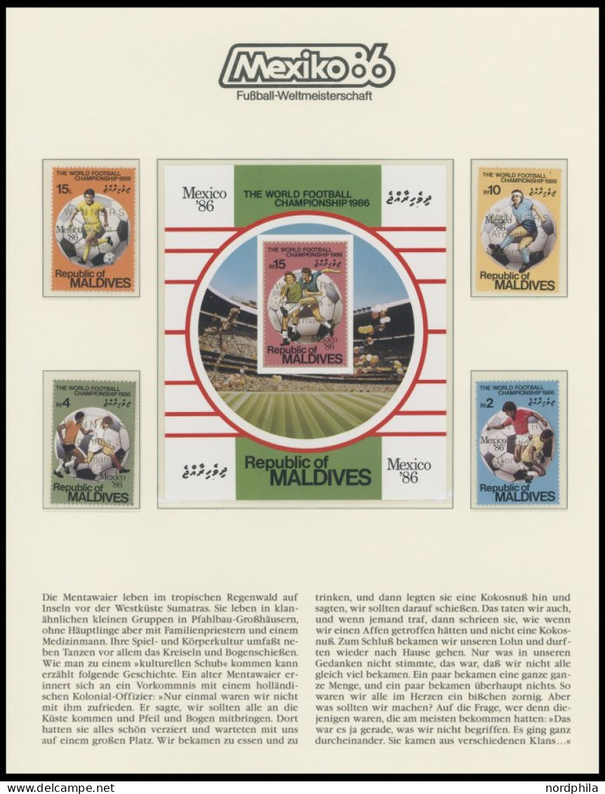 SPORT ,Brief , Fußball-Weltmeisterschaft Mexiko 86 In 3 Borek Spezialalben Mit Blocks, Kleinbogen, Ganzsachenkarten Etc. - Other & Unclassified