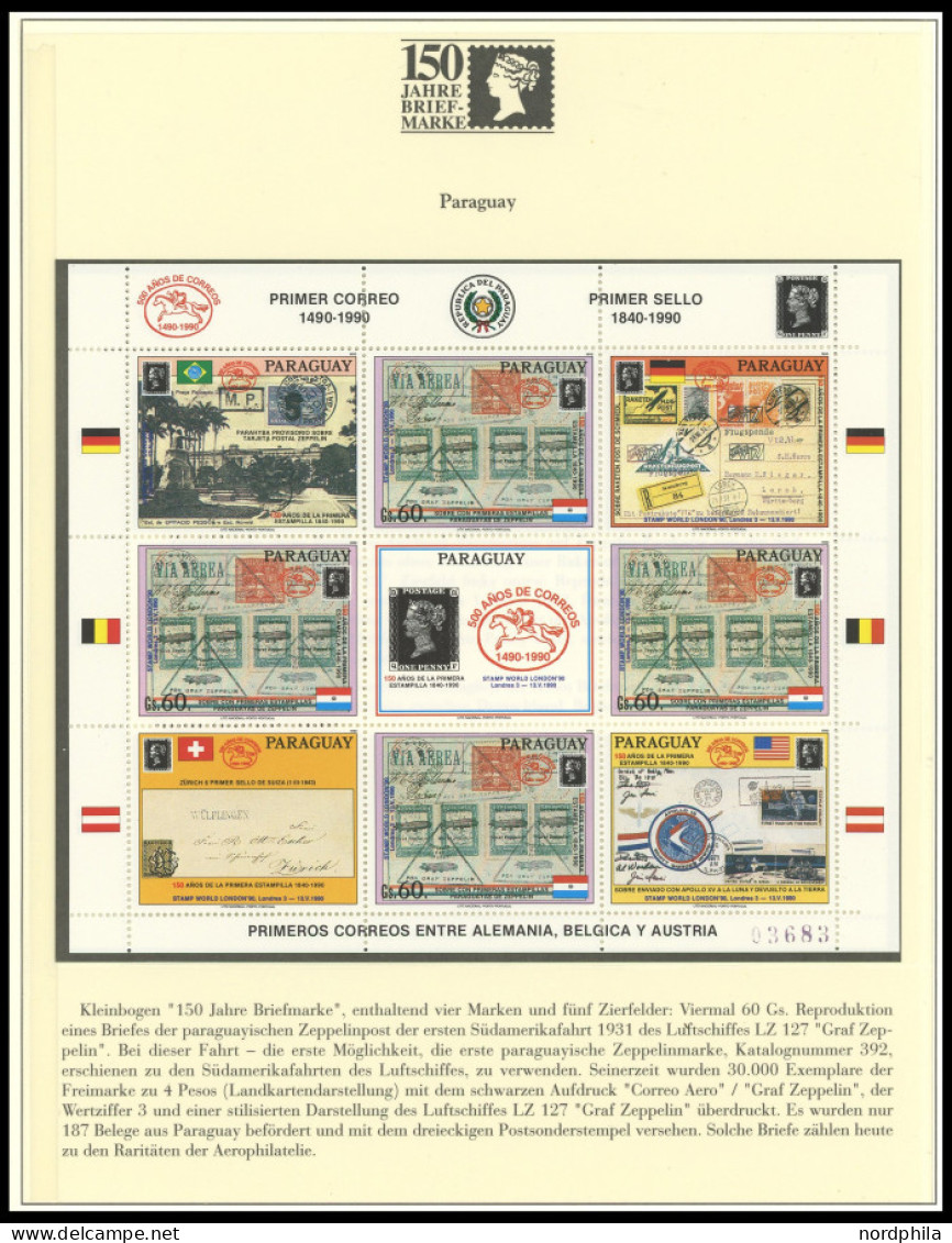 SONSTIGE MOTIVE , Postfrische Sammlung 150 Jahre Briefmarke Im Spezialalbum Mit 75 Seiten, Pracht, Hoher Anschaffungswer - Zonder Classificatie