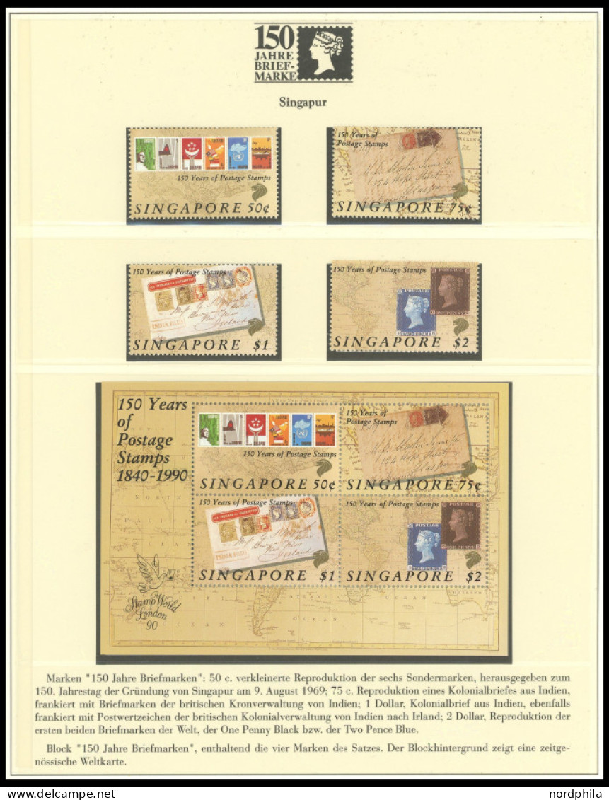 SONSTIGE MOTIVE , Postfrische Sammlung 150 Jahre Briefmarke Im Spezialalbum Mit 75 Seiten, Pracht, Hoher Anschaffungswer - Ohne Zuordnung