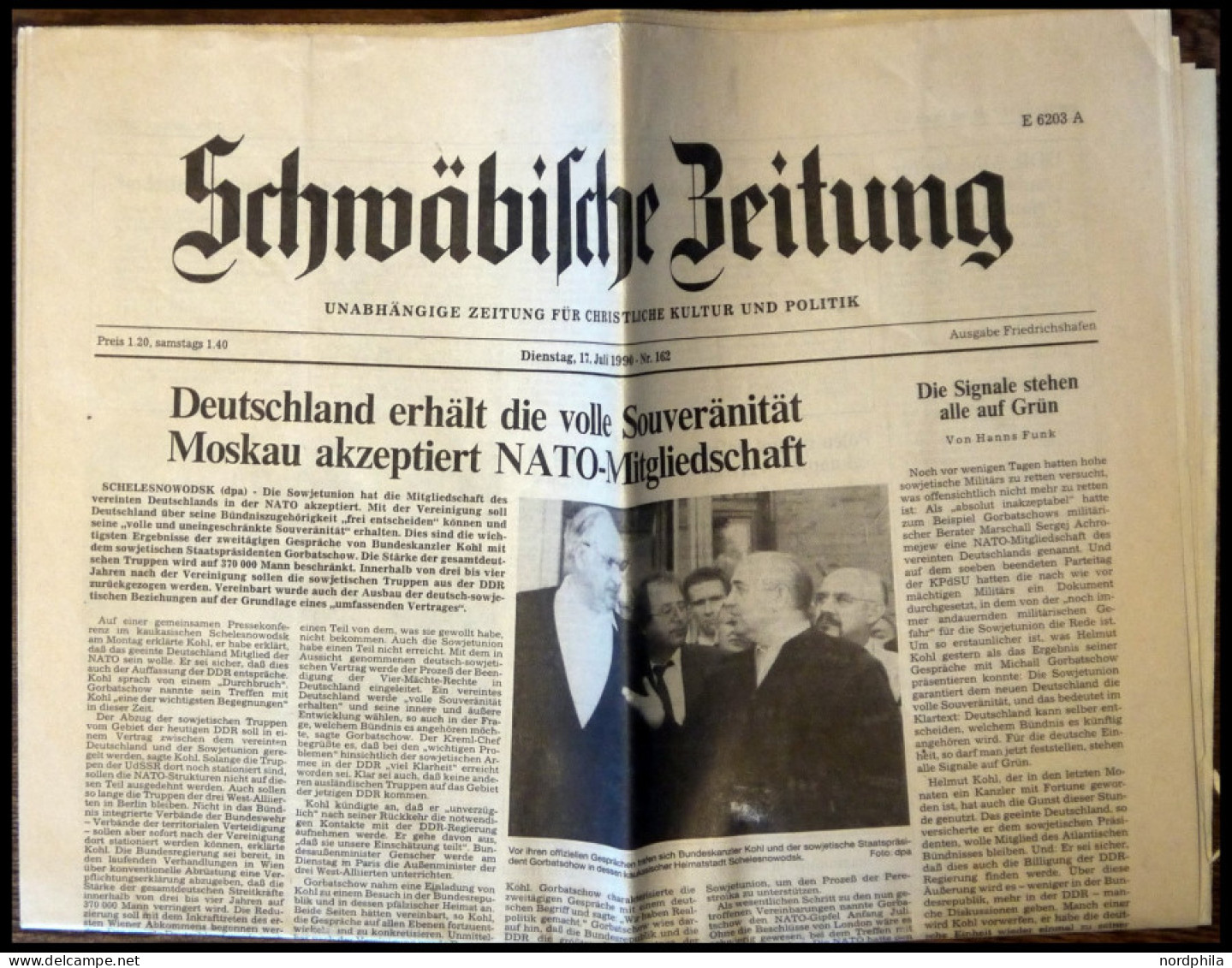 SONSTIGE MOTIVE 1990/95/98, 3 Verschiedene Zeitungen Mit Aufmacher Überschriften: Schröder Kanzler! Rot-Grün Oder Große  - Unclassified