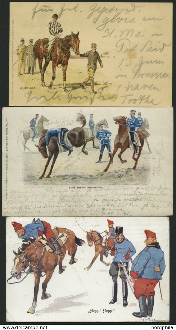 ALTE POSTKARTEN - VARIA PFERDE, 3 Verschiedene Ansichtskarten Von 1898-1909, Dabei Eine Karte Von B.K.W.I. - Postkartenv - Autres & Non Classés