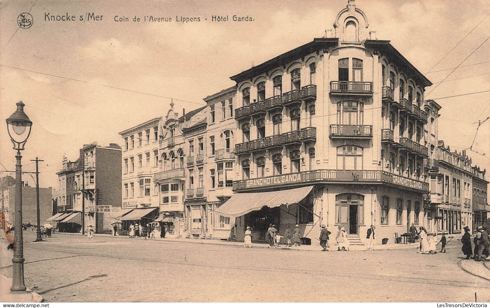 BELGIQUE - Knocke-sur-Mer - Coin De N'avenue Lippens - Hôtel Ganda - Carte Postale Ancienne - Knokke