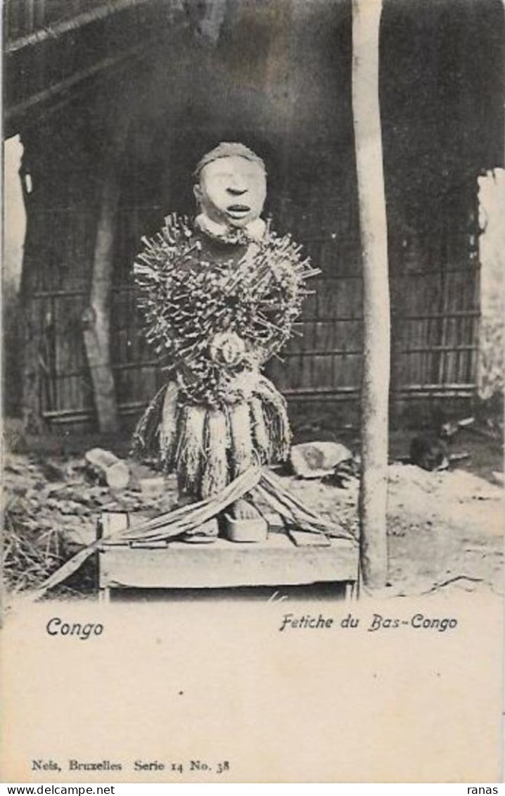 CPA Afrique Noire Fétiche CONGO Non Circulé Totem - Belgian Congo