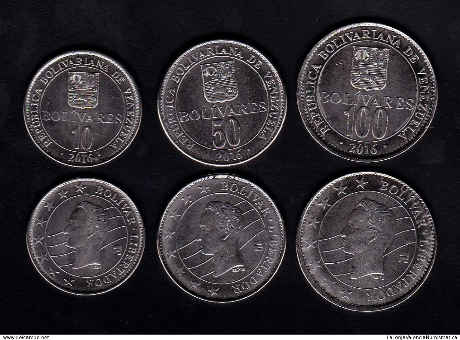 Venezuela Set 3 Monedas 10 50 100 Bolívares 2016 Km 104 105 106 Sc Unc - Venezuela