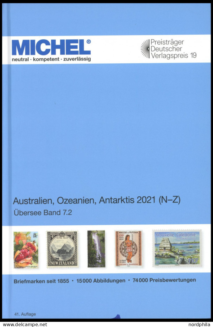 PHIL. KATALOGE Michel: Übersee, Band 7.2, Australien (N-Z), Band 7.2, Alter Verkaufspreis: EUR 89.- - Filatelie En Postgeschiedenis