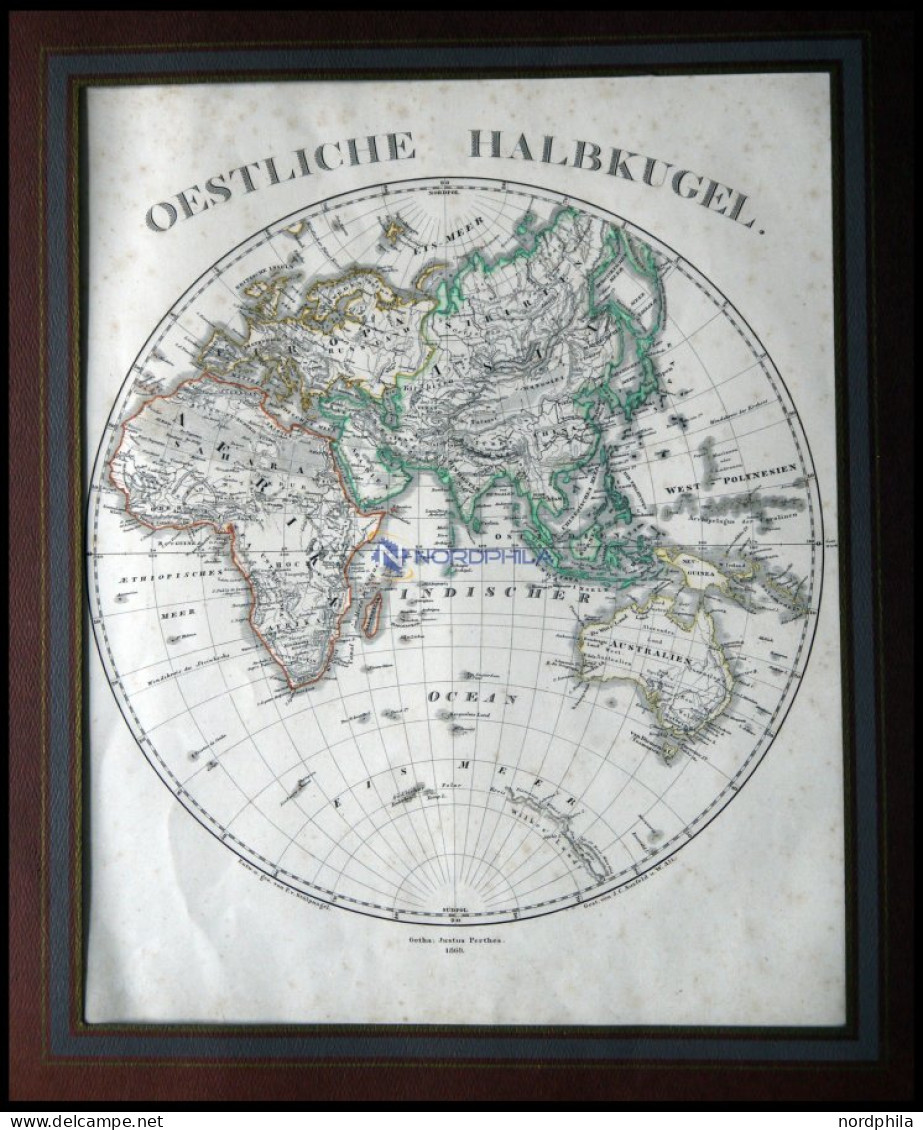 Die östliche Halbkugel, Stahlstich Von 1869 - Sonstige & Ohne Zuordnung