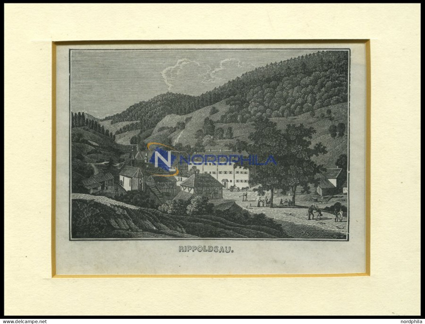 BAD RIPPOLDSAU, Gesamtansicht, Holzstich Von Heunisch Um 1840 - Prints & Engravings