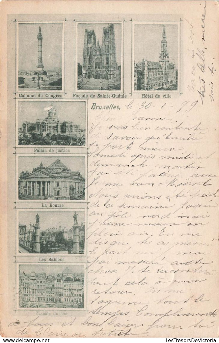 BELGIQUE - Bruxelles - Multi-vues Des Monuments Et édifices - Carte Postale Ancienne - Cartas Panorámicas