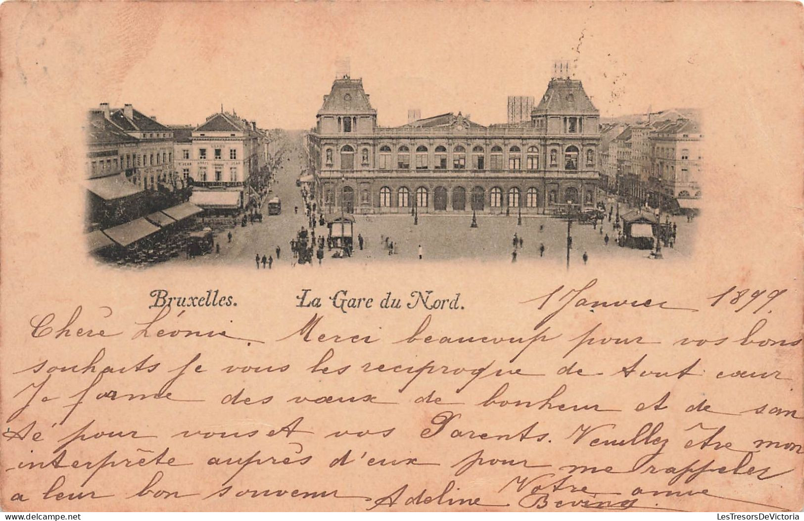 BELGIQUE - Bruxelles - La Gare Du Nord - Carte Postale Ancienne - Plazas