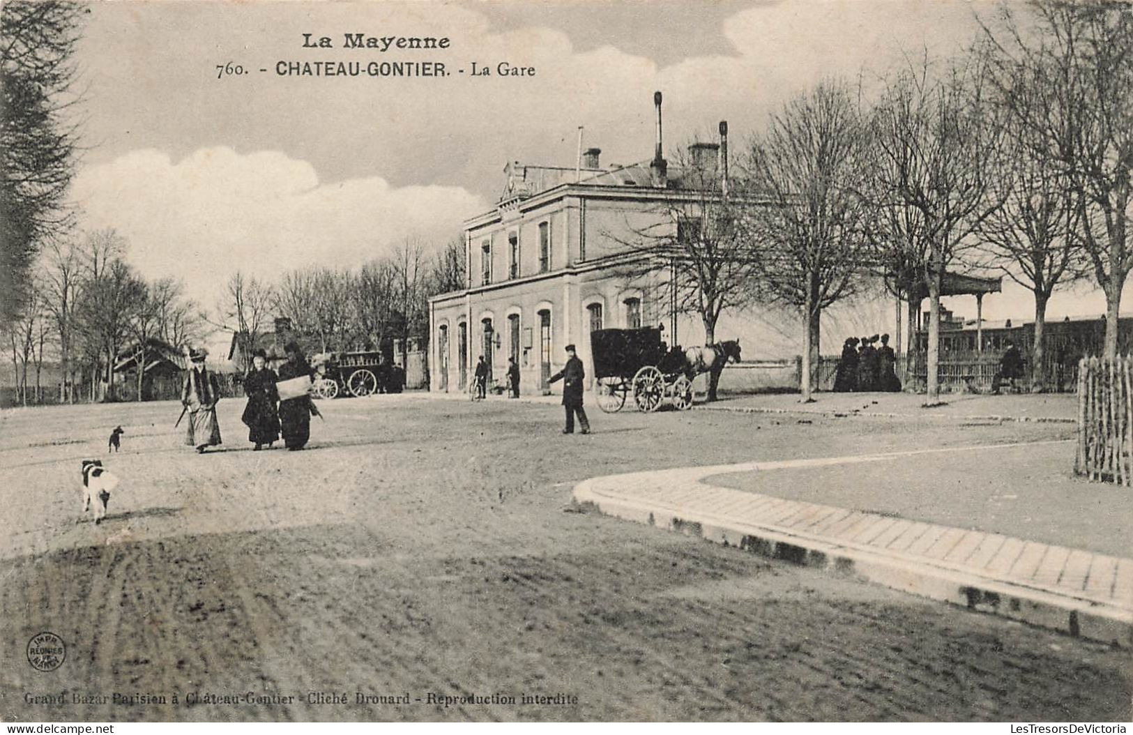 FRANCE - Mayenne - Château-Gontier - La Gare - Carte Postale Ancienne - Chateau Gontier