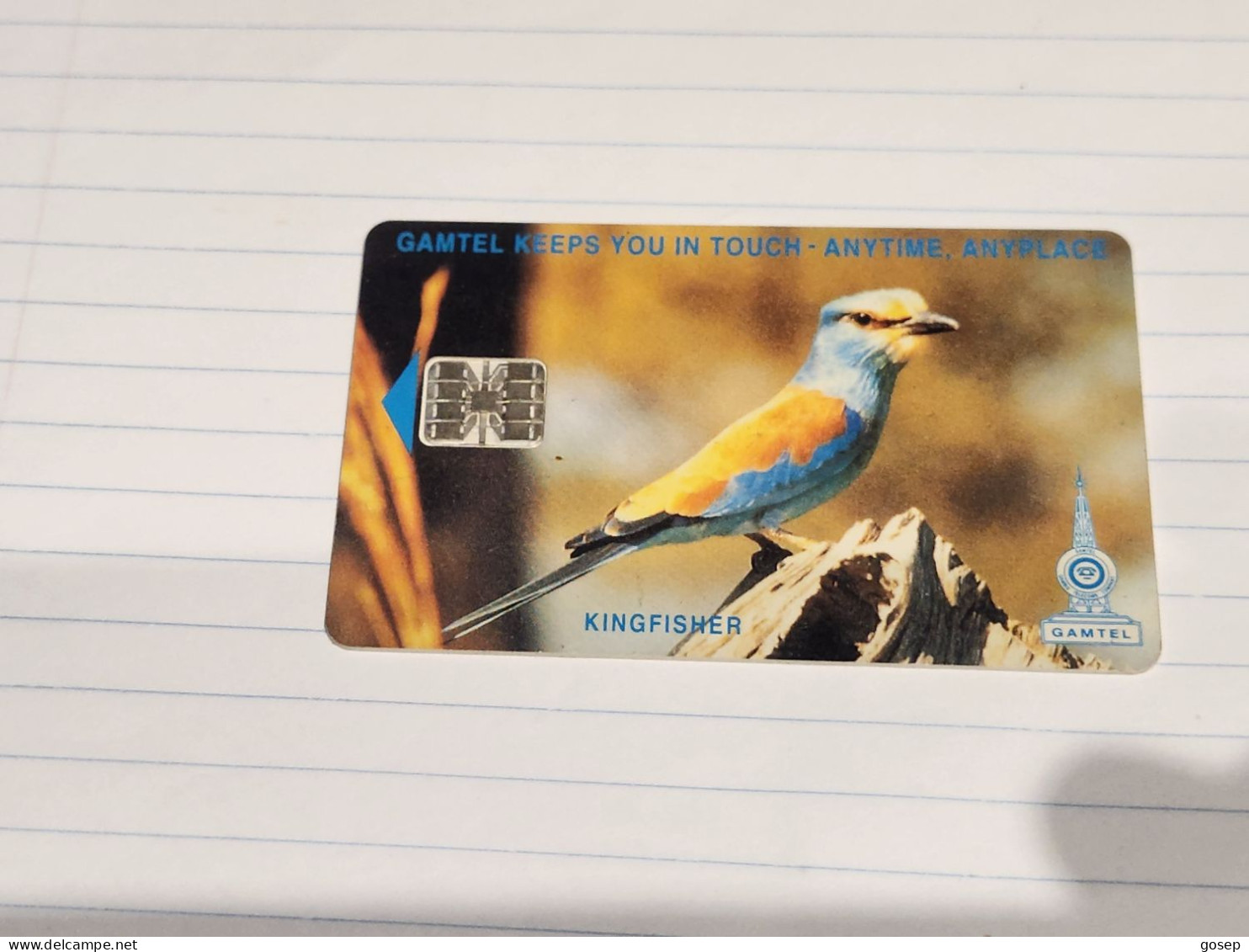 GAMBIA-(GAM-09)-Kingfisher (CN:C4Cxxxxxx)-(8)-(125units)-(C4C148066)-used Card+1card Prepiad Free - Gambia
