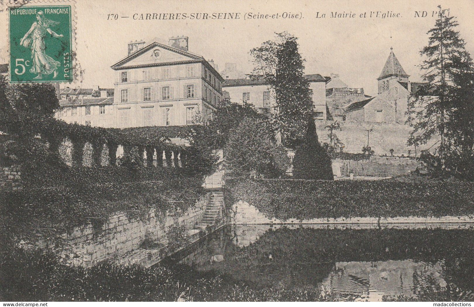 Carrières-sur-Seine (78 - Yvelines)  La Mairie Et L'Eglise - Carrières-sur-Seine