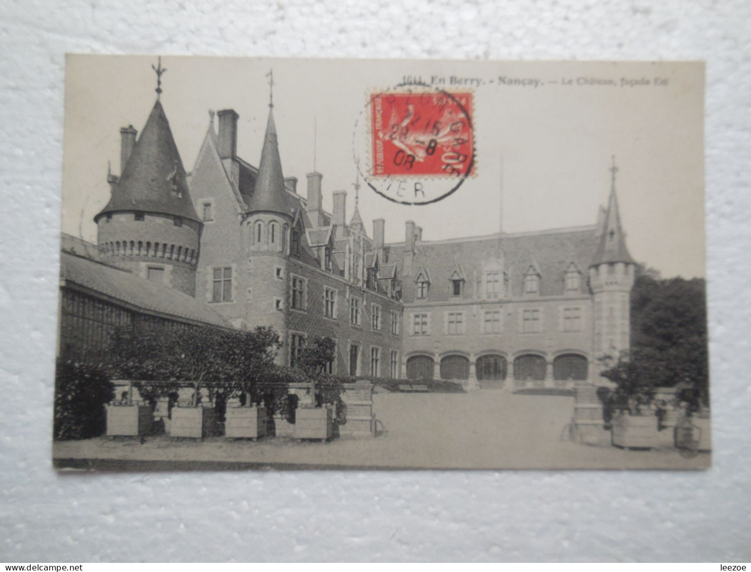 Nançay Le Château Façade Est 1908, Timbre à Date Vierzon Gare-Cher .CP13 - Nançay