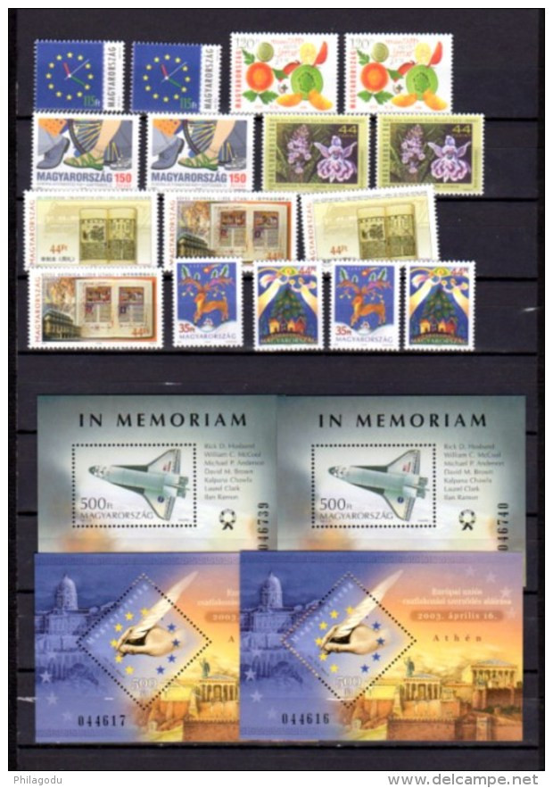 Timbres Hongrie Neufs, Entre 3892 Et 3918**, Faciale 9372 Fo, Cote 163 €, - Nuevos