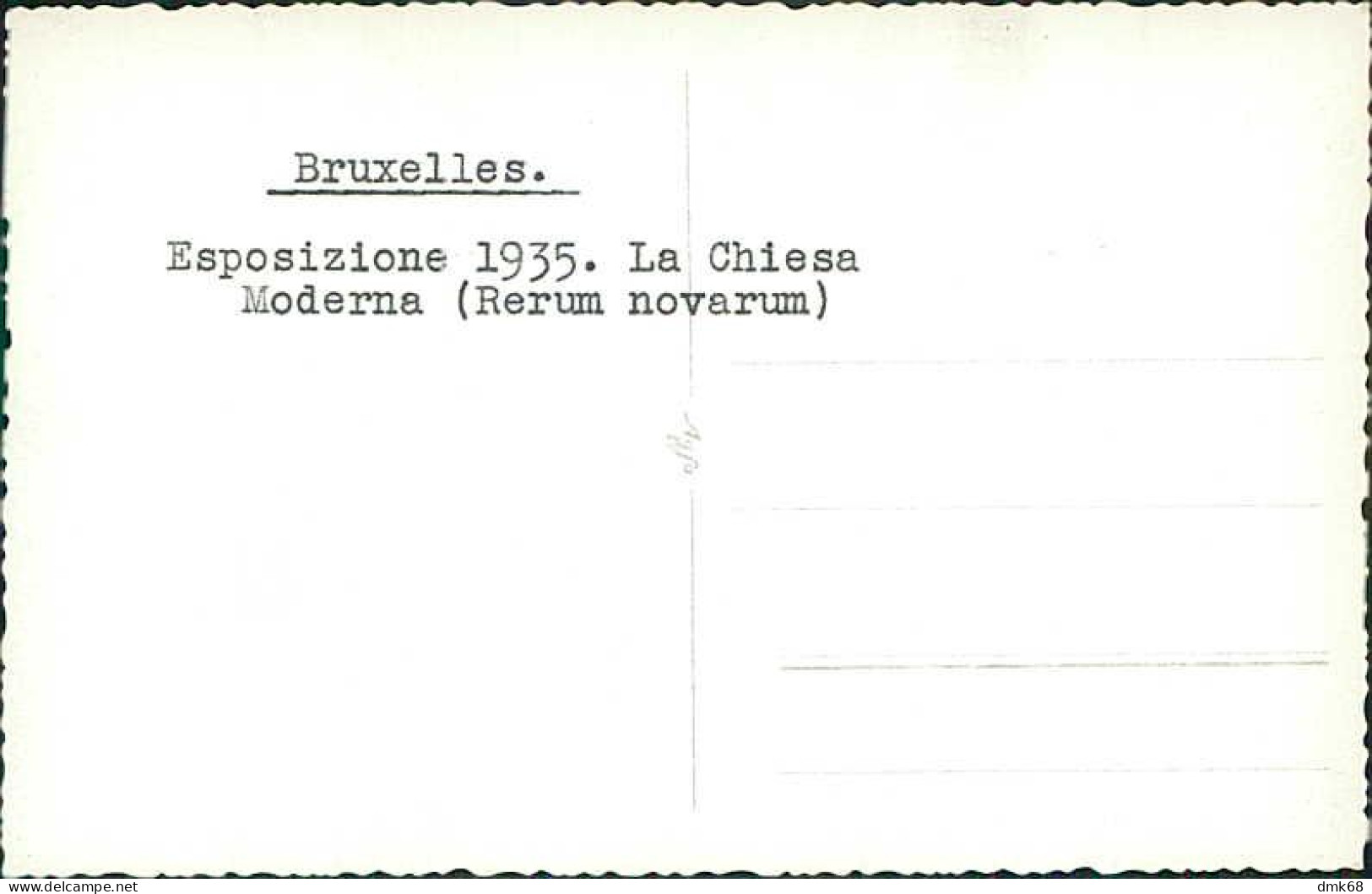 BELGIUM - BRUXELLES - EXPOSITION - RERUM NOVARUM  - RPPC POSTCARD - 1935 (16936) - Markten