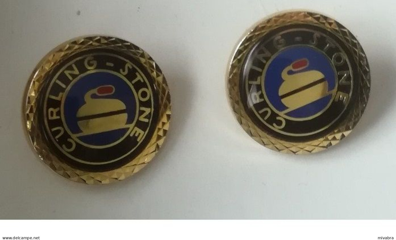 CURLING STONE - Manchetknopen - Boutons De Manchette - Cufflinks - Manschettenknöpfe - Boutons De Col /de Manchettes