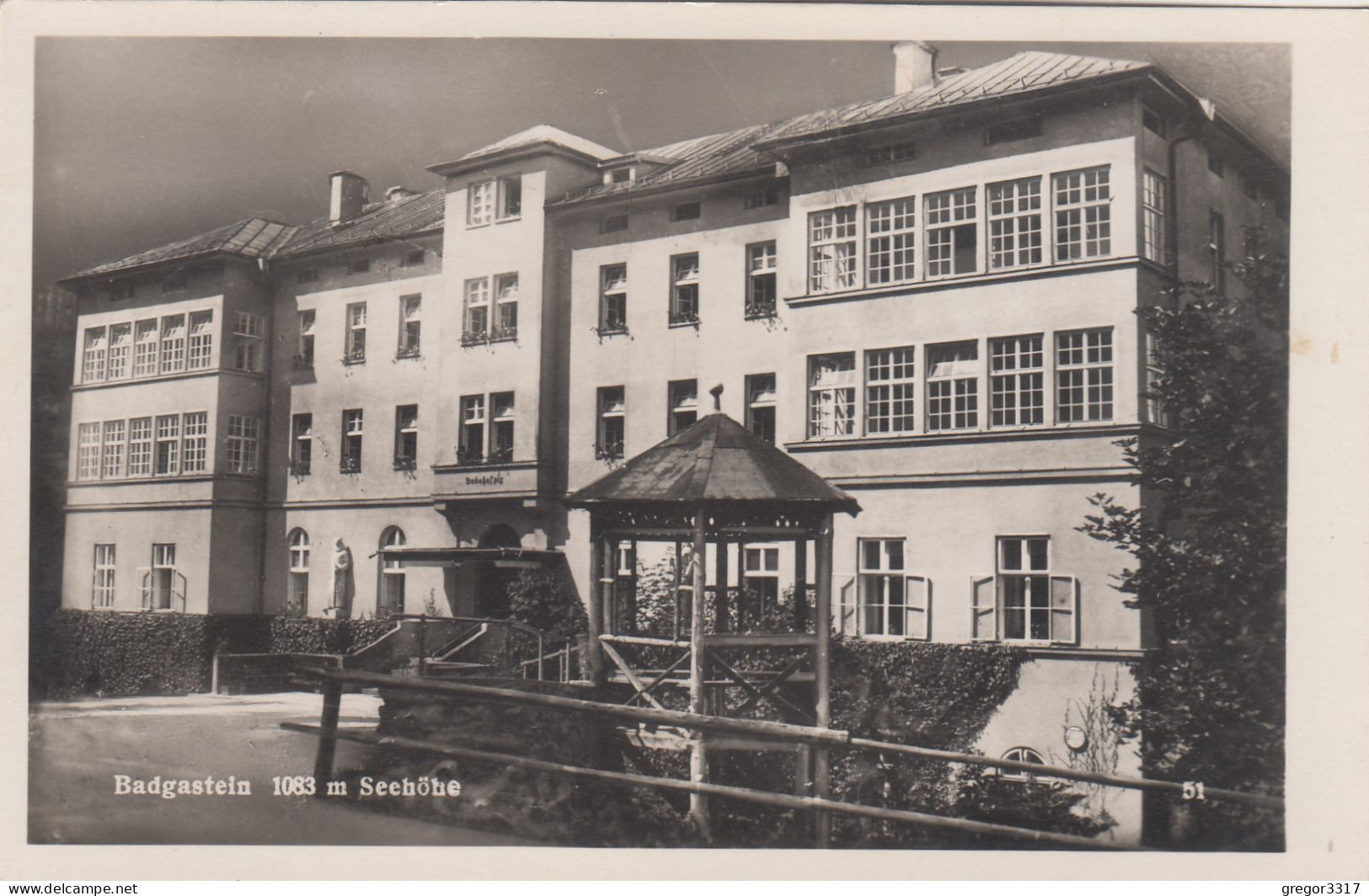 D7268) BAD GASTEIN - 1083m Seehöhe - Tolle FOTO AK Mit Pavillon Vor Badehospiz ALT ! - Bad Gastein