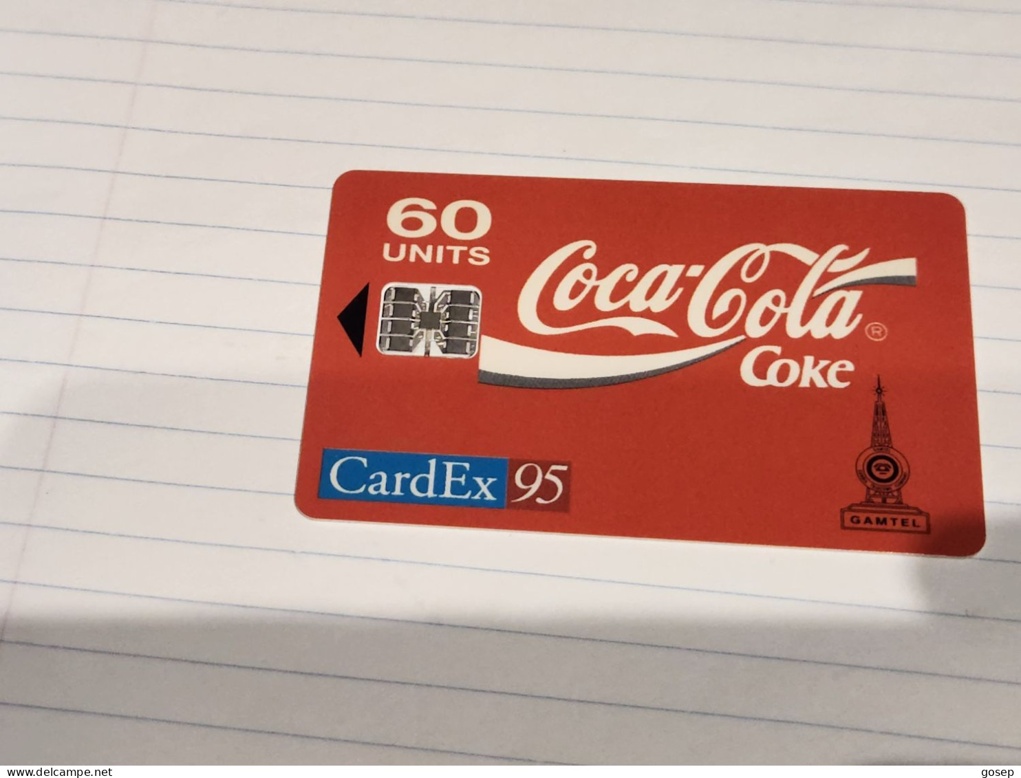 GAMBIA-(GAM-011)-Coca Cola-Cardex 1995-(16)(60units)-(TIRAGE-2.000)-good Card+1card Prepiad Free - Gambia