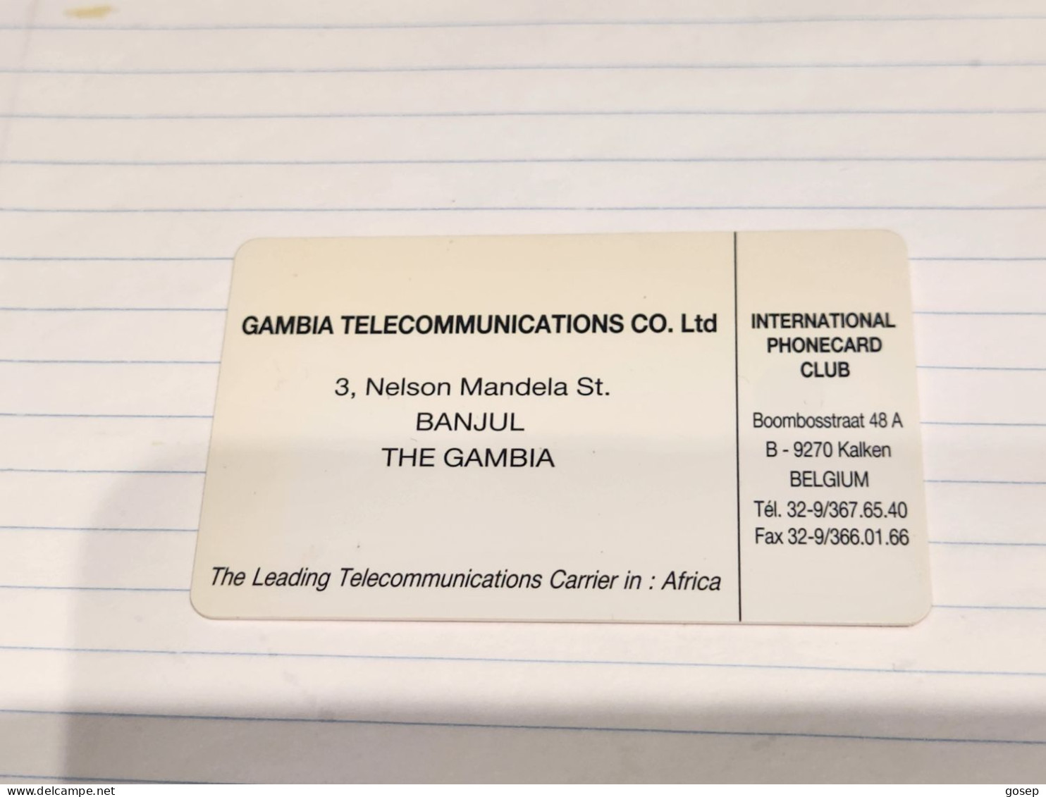 GAMBIA-(GAM-011)-Coca Cola-Cardex 1995-(16)(60units)-(TIRAGE-2.000)-good Card+1card Prepiad Free - Gambie