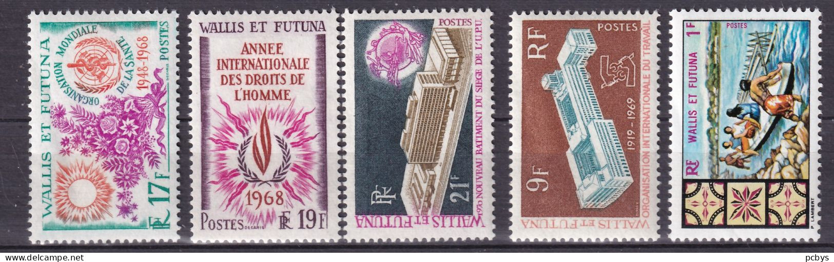 Wallis Et Futuna Lot De 5 Commemoratifs De 1968 à 1970 * - Nuovi