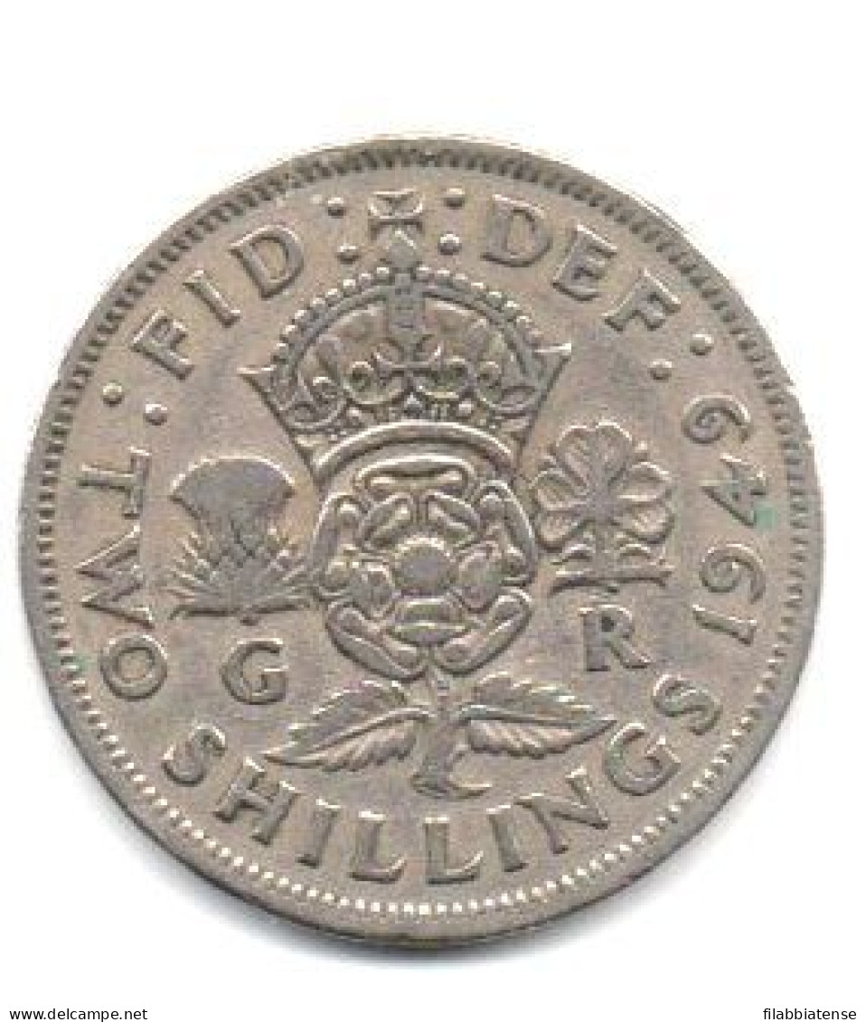 1949 - Gran Bretagna 2 Shilling      ------- - J. 1 Florin / 2 Schillings