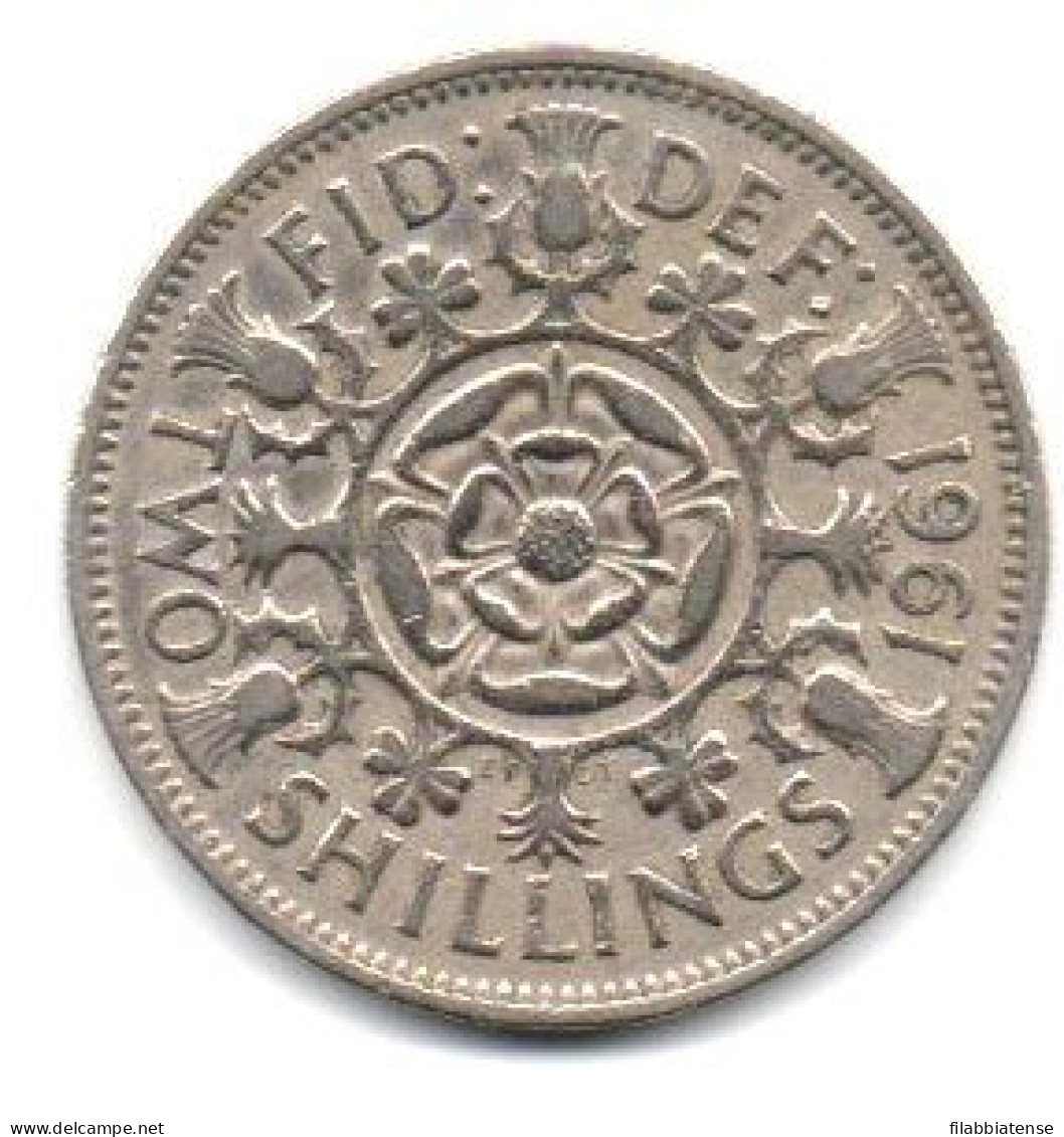 1961 - Gran Bretagna 2 Shilling      ------- - J. 1 Florin / 2 Schillings