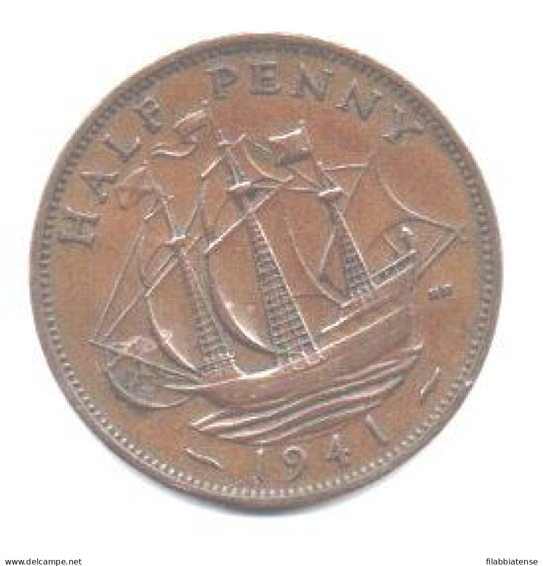 1941 - Gran Bretagna Half Penny      ------- - J. 1 Florin / 2 Schillings
