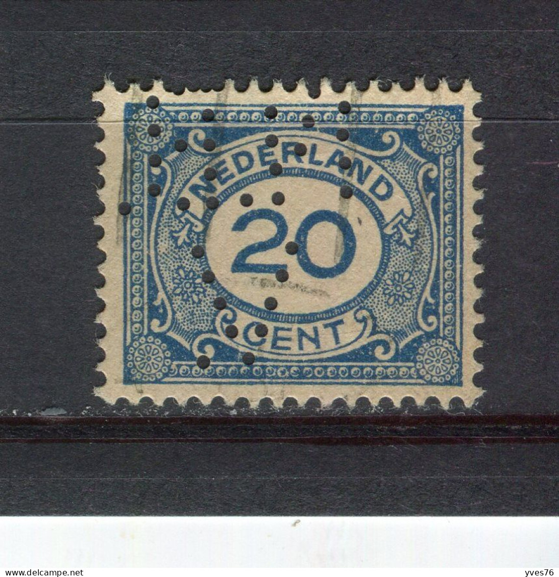 PAYS-BAS - Y&T N° 105° - Perfin - Perforé - Chiffre - Perforadas